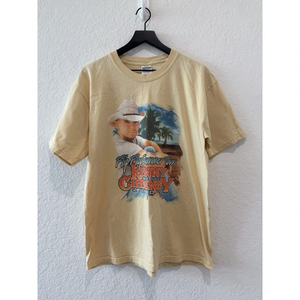 Kenny Chesney Flip Flop Summer Tour 2007 Concert Shirt Size L Country Music